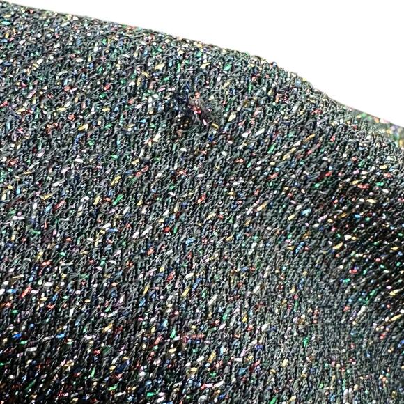 ELOQUII Black Sparkly Metallic Lurex Tulip Mini Dress Women's Size 24 NWT Glam - Picture 9 of 13